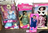 4 New Disney Princess Dolls (Boxes have some Damage)