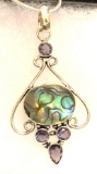 Abalone Shell and Amethyst 2.8