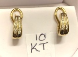 10kt Gold Diamond Earrings