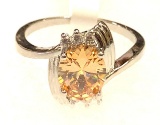 Oval Cut Morganite Ring Size 11