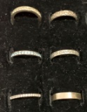 6 Sterling Silver Rings