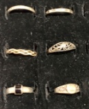 6 Sterling Silver Rings