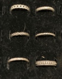 6 Sterling Silver Rings