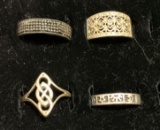 4 Sterling Silver Rings