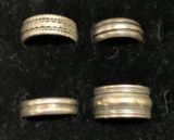 4 Sterling Silver Mens Rings