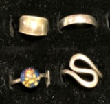 4 Sterling Silver Rings