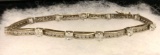 Sterling Silver and CZ Bracelet 8