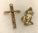 2 Sterling Silver Religious Pendants