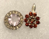 2 Sterling Silver Gemstone Pendants