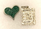 2 Sterling Silver Pendants