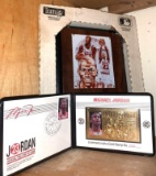 Michael Jordan Plaque and Gold Stamp