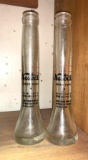 2 Antique Soda Pop Throw Gauges Glass