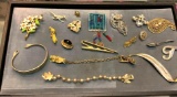Sweater Clips, Pins, Bracelets etc (Some Pieces are Silver)
