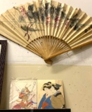 Unframed Oriental Art and Decorative Fan