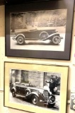 2 Vintage Framed Original Car Photos 16