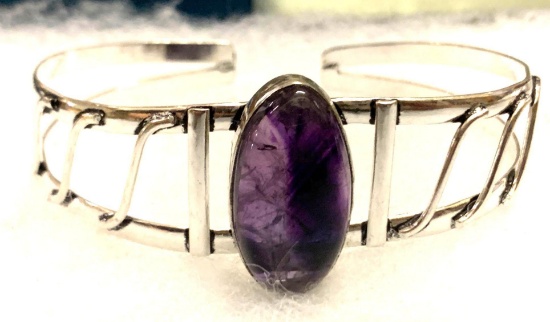 Amethyst Bangle Bracelet