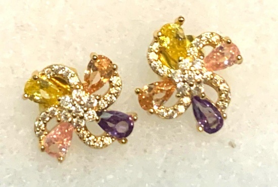 Hollow Flower Windmill Post Earrings