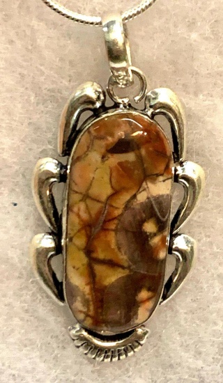 Birds Eye 2.3" Pendant and Chain