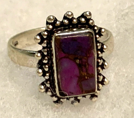 Copper Turquoise Ring Size 8.5