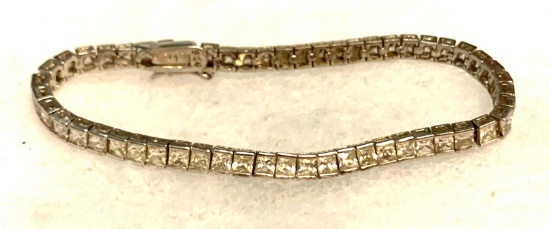 Sterling Silver and CZ Bracelet