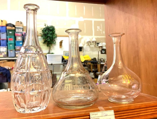 3 Old Decanters