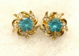 Windmill Blue Topaz Earrings