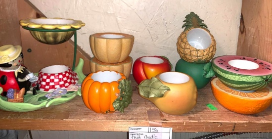 Lot of Fruit Tea Light Holders