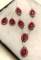 Ruby Faceted Necklace and Chain and Earrings