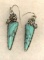 Turquoise Hook Drop Earrings