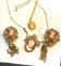 Vintage Cameo set- 2 Necklaces and 1 set of earrings