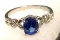 Blue Sapphire Braided Band/ Ring size 8