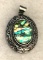 Wrapped Tibetan Abalone Shell Oval Pendant