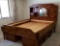 Pine King Size Captains Bed with 9 drawer Dresser with Mirror