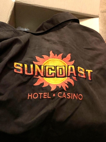 Suncoast Hotel Casino Jacket Size xl- Brown Suede-like Polyester