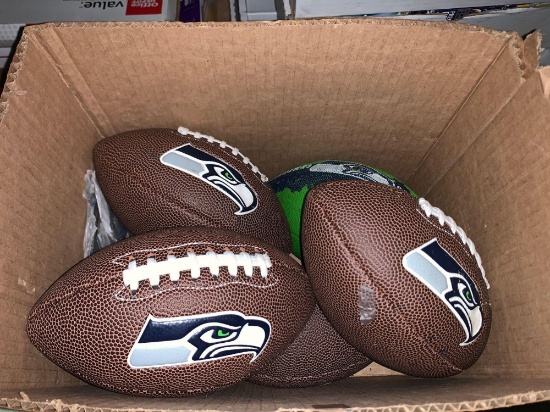 5 Seahawk Footballs