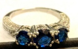 Blue Sapphire Ring Size 8