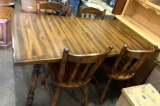 Dining Room Table with 4 Chairs and Leaf