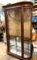 Large Curved Glass Curio Cabinet *** Back Mirror needs to be reattached**