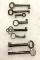 8 Vintage Barrel Skelton Keys