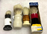 4 Vintage Shaving Brushes -Ever ready and German