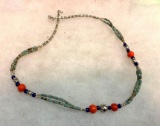 Red Coral, Turquoise, Lapis Trible 18