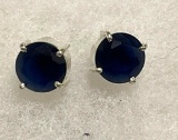Blue Topaz 10mm Stud Earrings