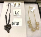 2 New Necklaces &3 Pairs of Earrings on Display from a Jewelry Wholesaler from Seattle for 27 years