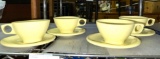 4 Boontonware Cups and Saucers