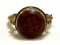 Roman Gold Glit Ring Size 7 Seal Ring Early Christian ERA 200-400 AD Carved Carnelian