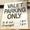 Vintage Valet Parking Sign Reflective 22