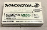 Box of Winchester 5.56 ammo M855 Green Tip Rounds
