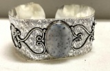 Dendritic Opal Bangle Bracelet