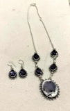 Dendrite Opal Necklace and Earrings