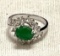 Emerald Green CZ Ring Size 8.5